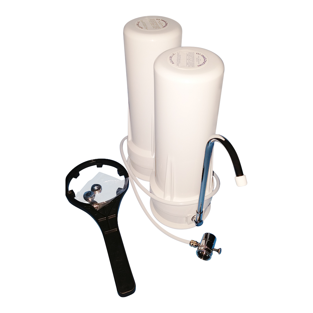 Fluoride And Arsenic Water Filter Dual Countertop System For Chlorine